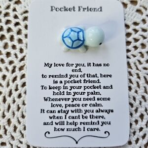 Charming Blue Turtle Resin Charm -New